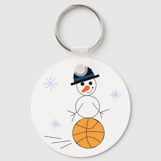 Snowman Basketball-Spieler Schlüsselanhänger (Vorderseite)