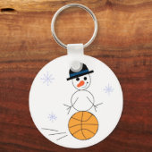 Snowman Basketball-Spieler Schlüsselanhänger (Vorderseite)