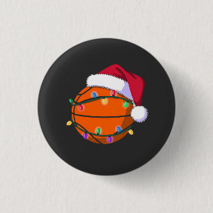 Snowman Basketball Weihnachtsfeiertag Weihnachtsfe Button