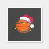 Snowman Basketball Weihnachtsfeiertag Weihnachtsfe Serviette (Vorderseite)