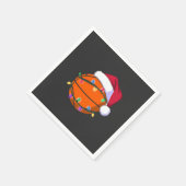 Snowman Basketball Weihnachtsfeiertag Weihnachtsfe Serviette (Ecke)