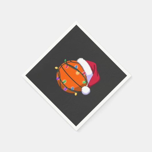 Snowman Basketball Weihnachtsfeiertag Weihnachtsfe Serviette (Ecke)