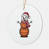 Snowman Basketball Weihnachtsliebhaber Keramik Ornament (Links)