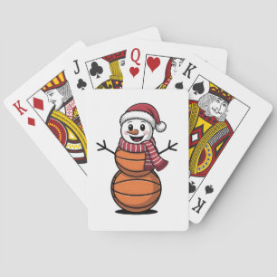 Snowman Basketball Weihnachtsliebhaber Spielkarten