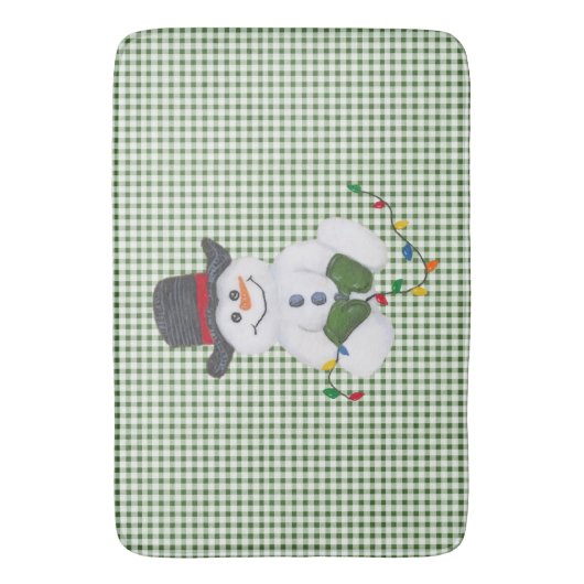 Snowman Bath Mat sitzen Badematte (Vorderseite Vertikal)