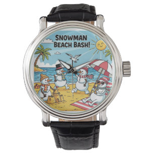 Snowman Beach Bash Armbanduhr