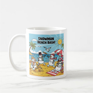Snowman Beach Bash Kaffeetasse