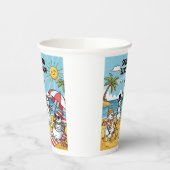 Snowman Beach Bash Pappbecher (Links)