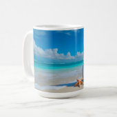 Snowman Beach Vacation Kaffeetasse (Vorderseite Links)