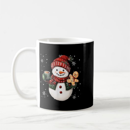 Snowman Beanie Coffee Latte Ginggerbread Merry Chr Kaffeetasse (Links)