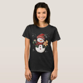 Snowman Beanie Coffee Latte Ginggerbread Merry Chr T-Shirt (Vorne ganz)