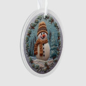 Snowman bestickt ornament (Vorderseite)