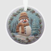 Snowman bestickt ornament (Rückseite)