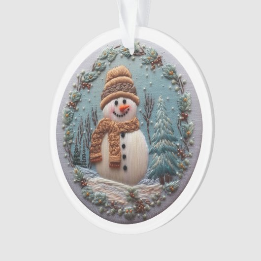 Snowman bestickt ornament (Vorderseite)