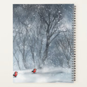 Snowman bietet Liebe mit einem großen Herz Planer (Rückseite)