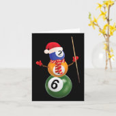 Snowman Billiards Ball in Xmas Socken Lichter Tree Karte (Gelbe Blume)