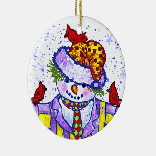 Snowman Birdies Ornament (Rechts)