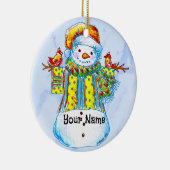 Snowman Birdman-Ornament Keramik Ornament (Rechts)