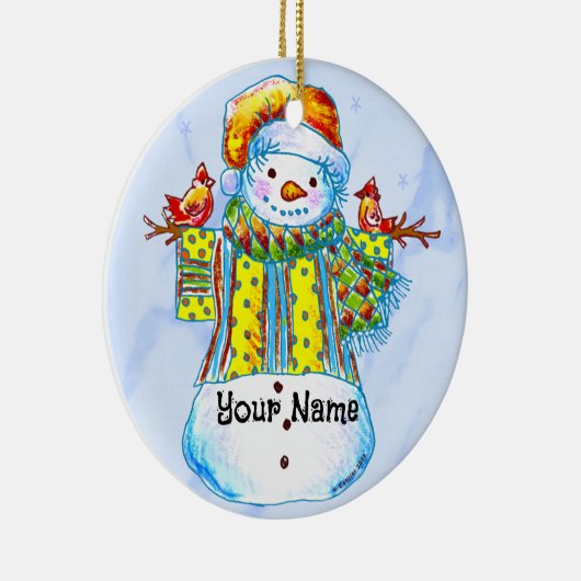 Snowman Birdman-Ornament Keramik Ornament (Rechts)