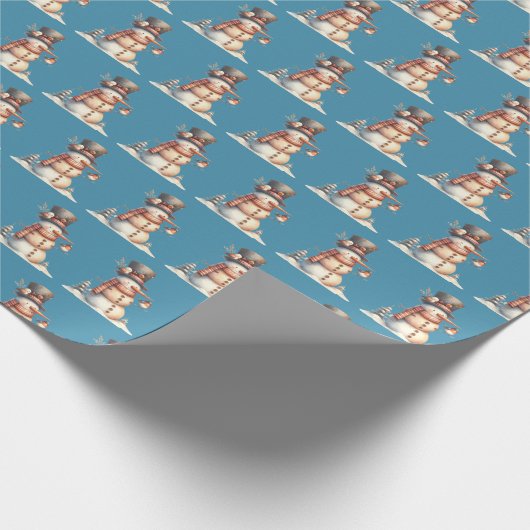 Snowman & Birds Geschenkpapier (Ecke)