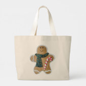 Snowman biscuit Tote Bag Jumbo Stoffbeutel (Rückseite)