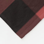 Snowman Black and Red Buffalo Kariert Fleece Blank (Ecke)