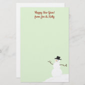 Snowman Blank Weihnachten Neujahr Schriftstück Briefpapier (Vorne/Hinten)