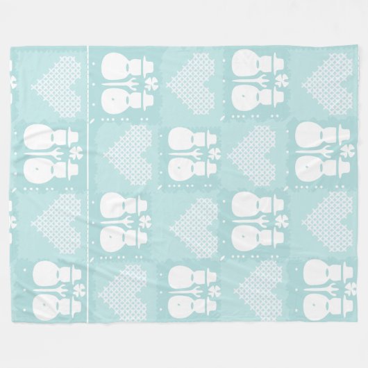 Snowman Blanket & Throws Fleecedecke (Vorderseite (Horizontal))