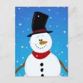 Snowman - Blau Postkarte (Vorderseite)