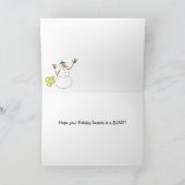 Snowman Blizzard Weihnachtskarte Feiertagskarte (Innenseite)