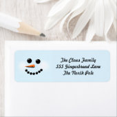 Snowman Blue and White Holiday Labels (Insitu)