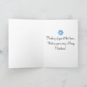 Snowman Blue Christmas Feiertagskarte (Innenseite)