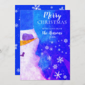 Snowman Blue Magic Winter Weihnachten (Vorne/Hinten)