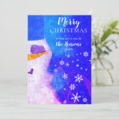 Snowman Blue Magic Winter Weihnachten (Stehend Vorderseite)