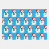 Snowman Blue Sky Wonderland Geschenkpapier Set (Vorderseite 2)