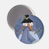 Snowman Blue Tshirts und Geschenke Magnet (Vorderseite/Rückseite)