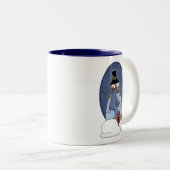 Snowman Blue Tshirts und Geschenke Zweifarbige Tasse (VorderseiteRechts)
