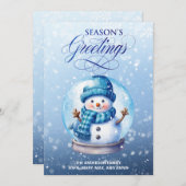 Snowman Blue White Season Weihnachten (Vorne/Hinten)