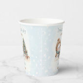Snowman Blue Winter Christmas Boy Baby Dusche Pappbecher (Rechts)
