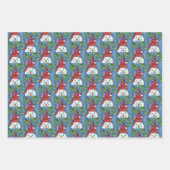 SNOWMAN BODYGUARD, CHRISTMAS KARDINAL REDBIRD GESCHENKPAPIER SET (Vorderseite)