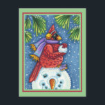 SNOWMAN BODYGUARD, CHRISTMAS KARDINAL REDBIRD POSTKARTE<br><div class="desc">MIT SNOWBALLEN UMGEBEN. HUMOROUS KARDINAL POSTCARD *Anpassen ... Suchen Sie nach passenden Elementen Susan Brack Designs</div>
