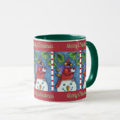 SNOWMAN BODYGUARD, CHRISTMAS KARDINAL REDBIRD TASSE (VorderseiteRechts)