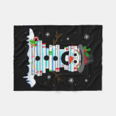 Snowman Book Stack Librarian Book Lover Christmas Fleecedecke (Vorderseite (Horizontal))