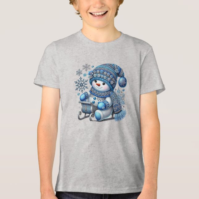 Snowman Boys T - Shirt (Vorderseite)