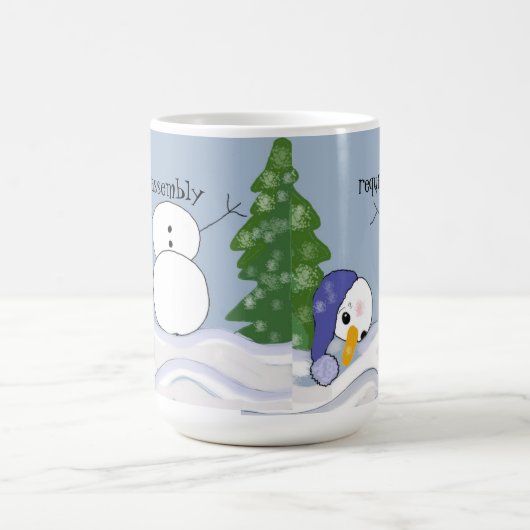 Snowman braucht Hilfe Funny Kaffeetasse (Mittel)