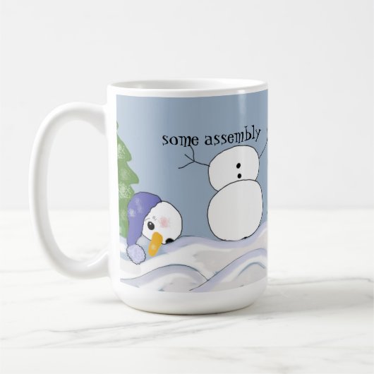 Snowman braucht Hilfe Funny Kaffeetasse (Links)