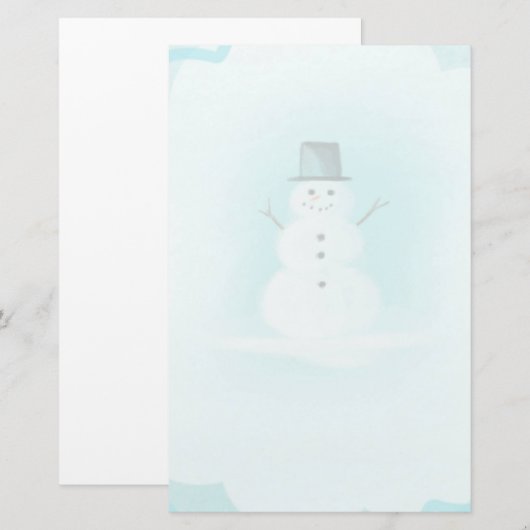 Snowman Briefpapier (Vorne/Hinten)