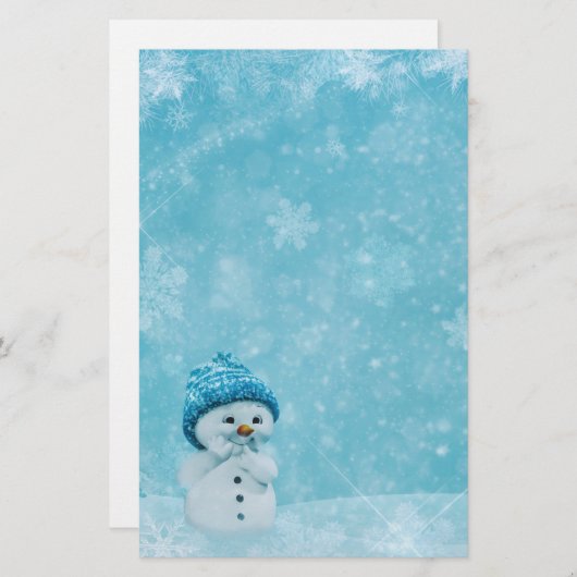 Snowman Briefpapier (Vorne/Hinten)