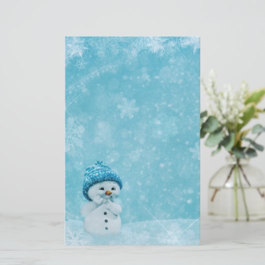 Snowman Briefpapier (Stehend Vorderseite)