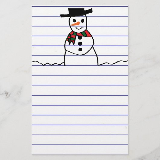 Snowman Briefpapier (Vorderseite)